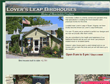 Tablet Screenshot of loversleapbirdhouses.com